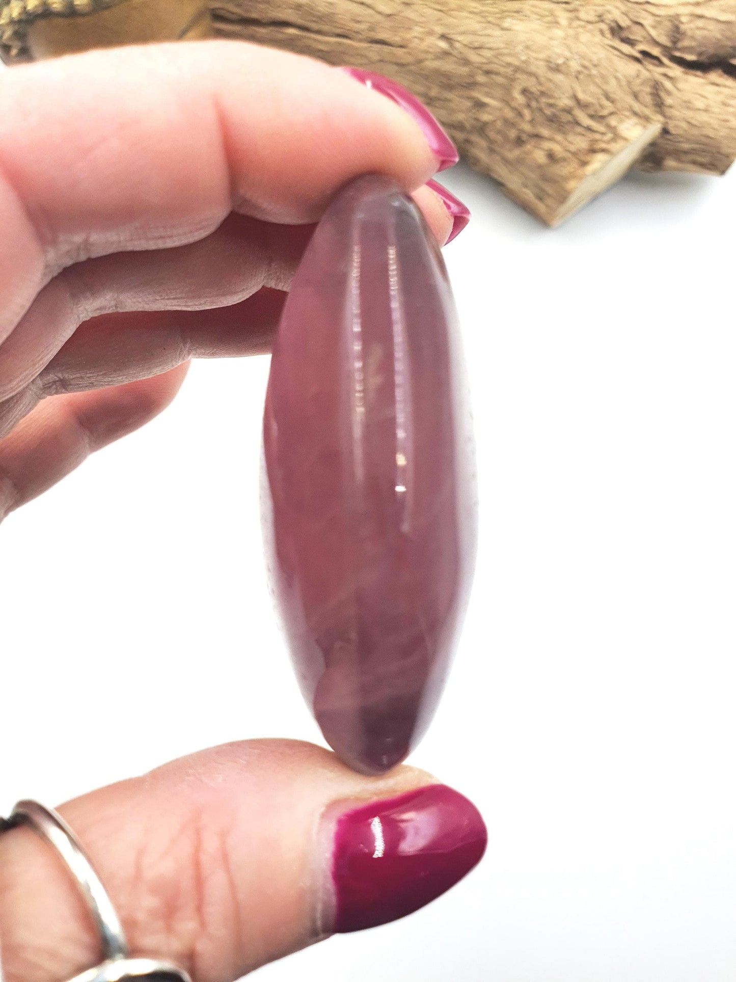 High Grade Rainbow Fluorite Palm Stone - Focus and Clarity Healing Crystal - 90g