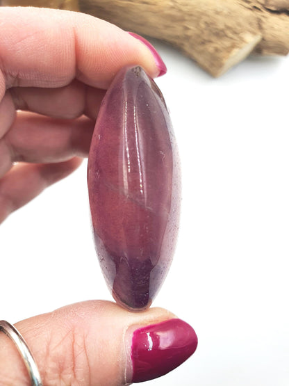 High Grade Rainbow Fluorite Palm Stone - Focus and Clarity Healing Crystal - 90g