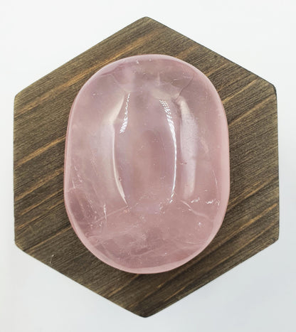 Rose Quartz Palm Stone - Love & Compassion Healing Crystal, 105g