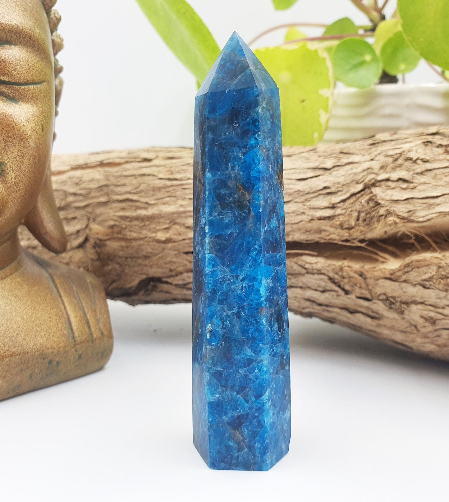 Blue Apatite Tower - Inspiration, Focus & Motivation Crystal Point, 95g