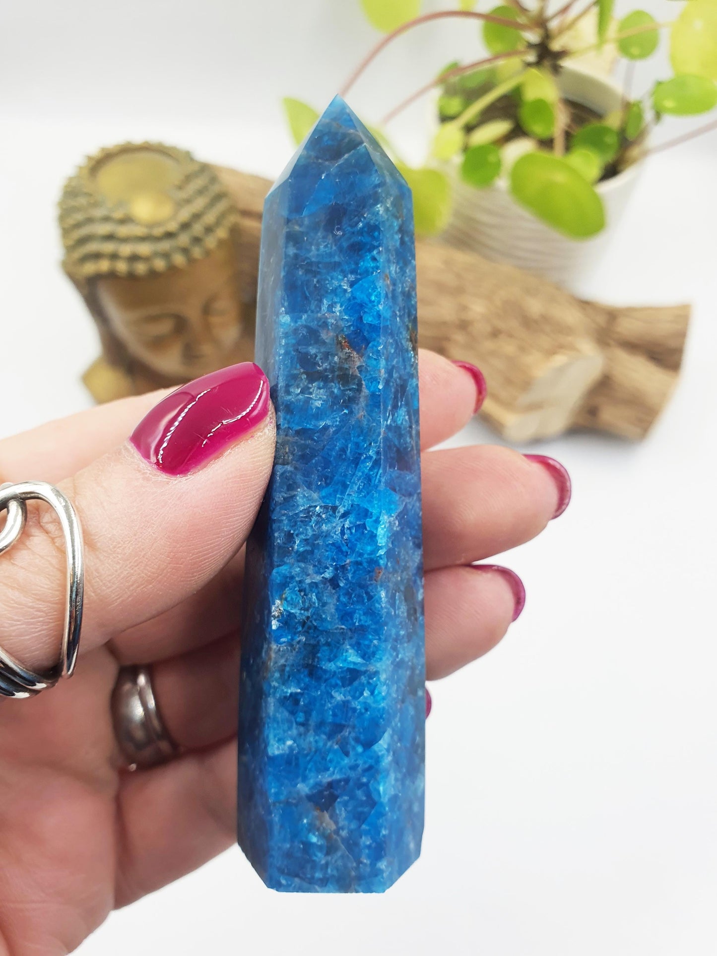 Blue Apatite Tower - Inspiration, Focus & Motivation Crystal Point, 95g