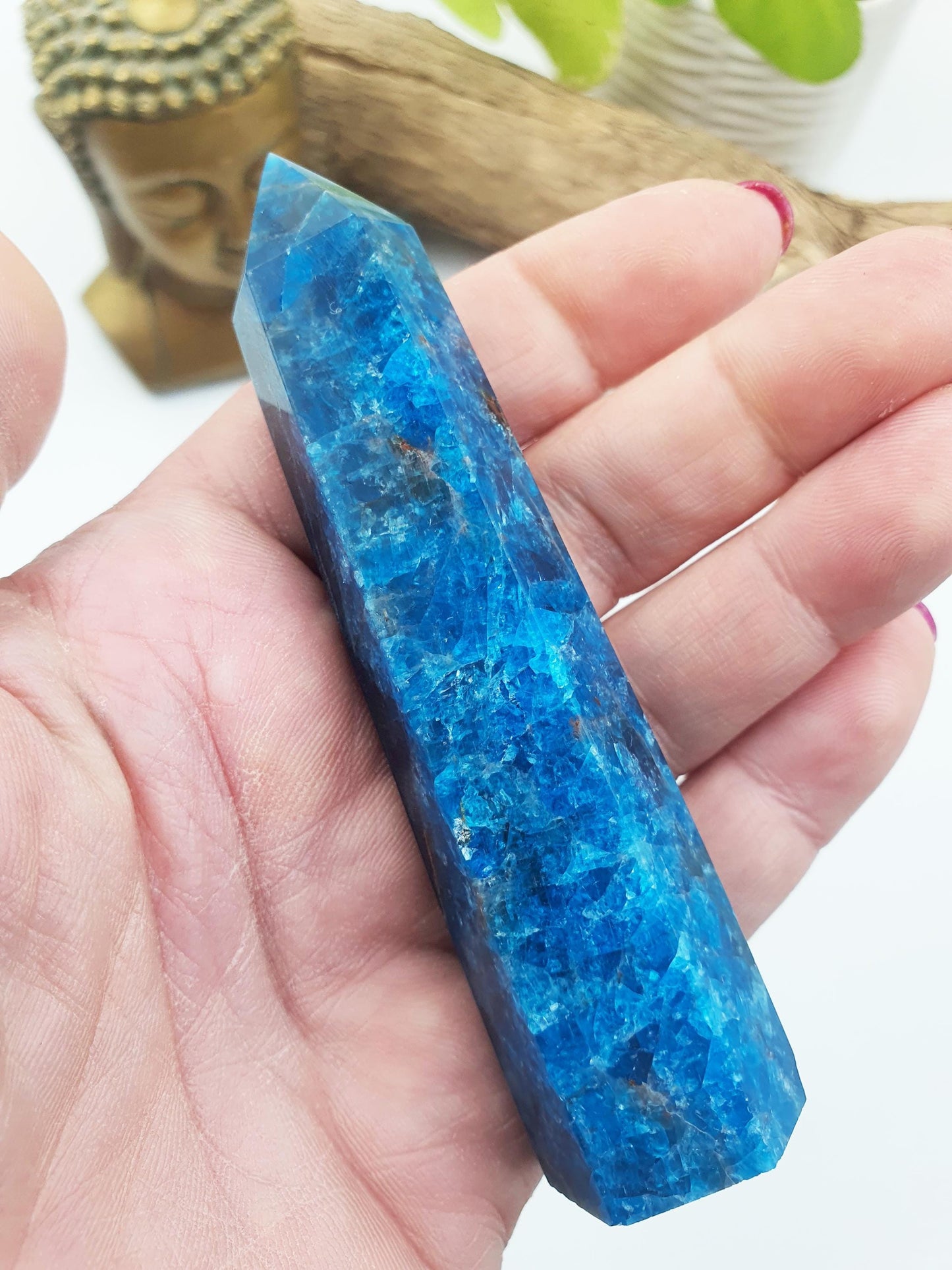 Blue Apatite Tower - Inspiration, Focus & Motivation Crystal Point, 95g
