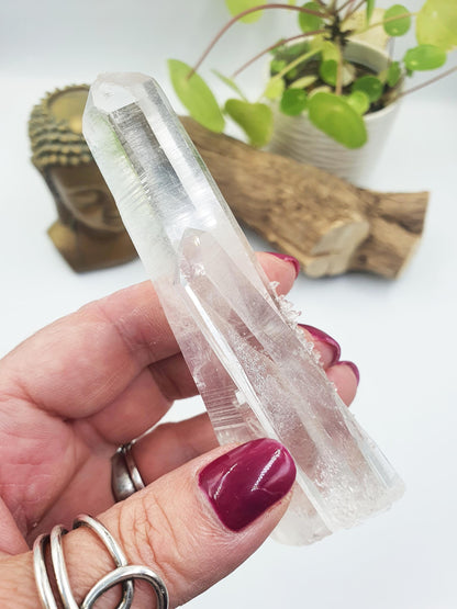 Rare Lemurian Quartz Twin Wand - Ancient Wisdom & Spiritual Connection Healing Crystal Wand, 116g