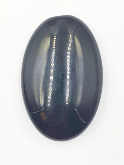 Black Obsidian Palm Stone - Protection & Grounding Healing Crystal - 40g