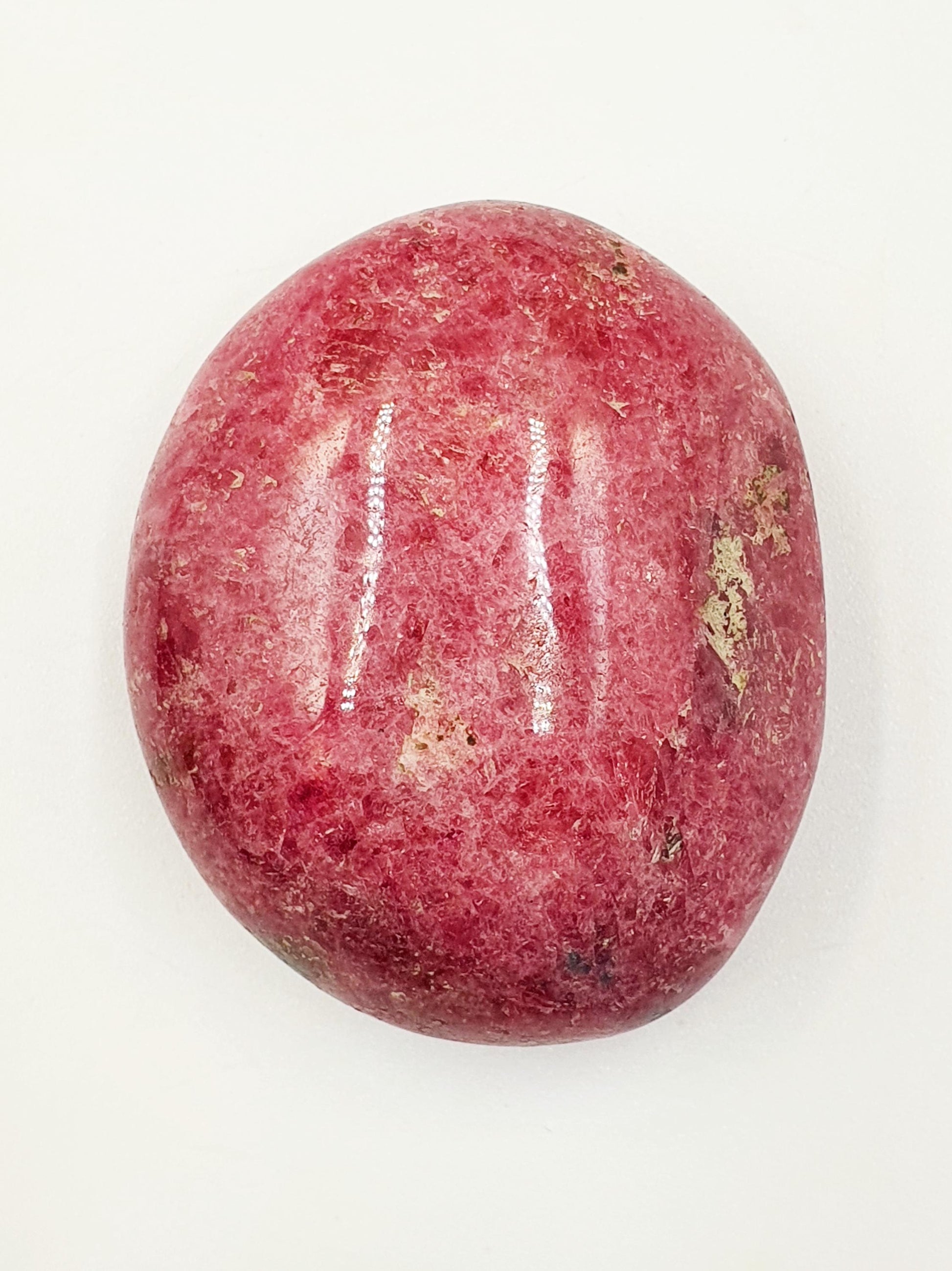 Rhodonite Palm Stone - Emotional Healing & Heart Chakra Crystal - 80g