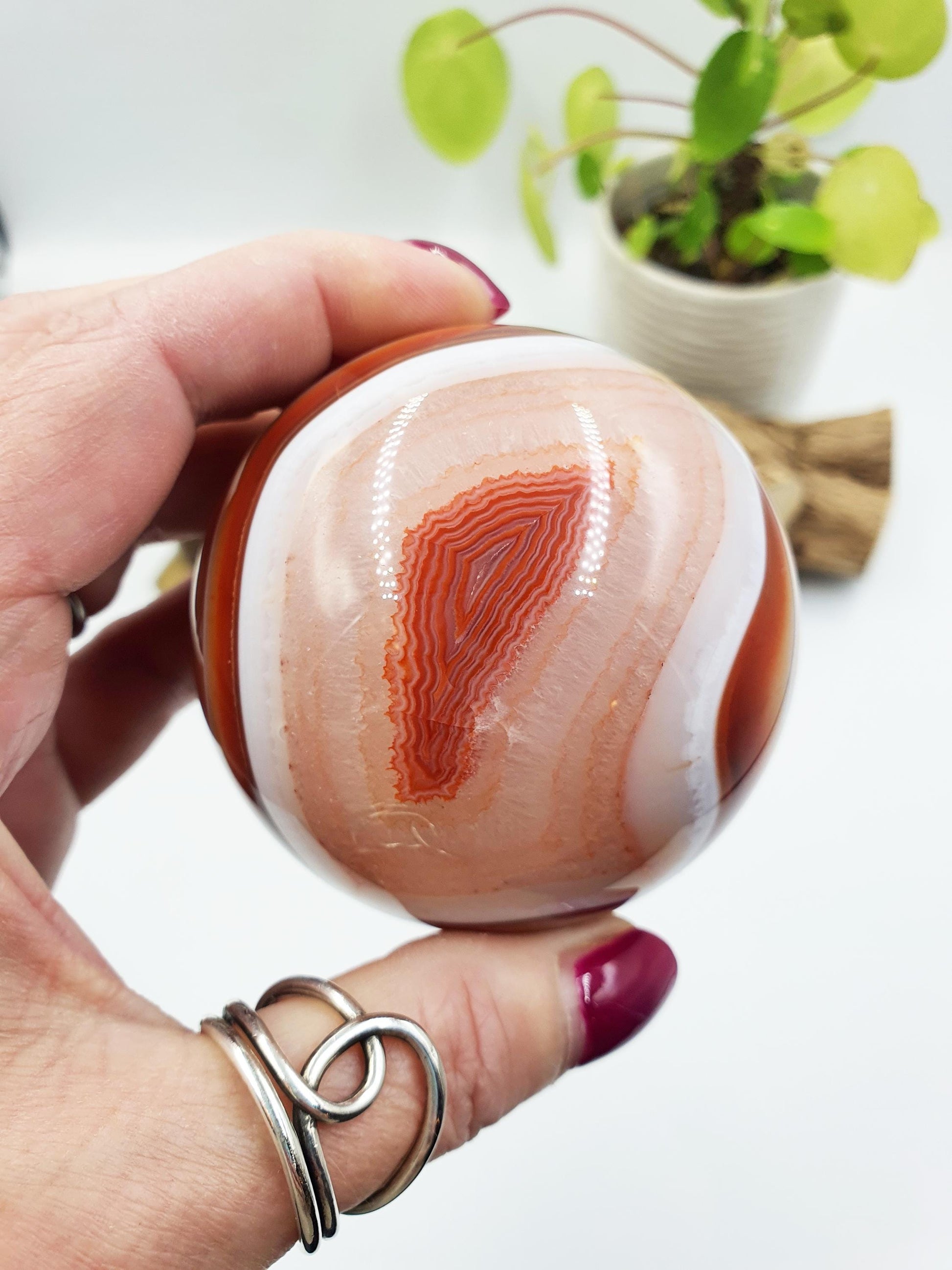 Carnelian Sphere – Courage, Creativity & Motivation Healing Crystal Ball, 69mm