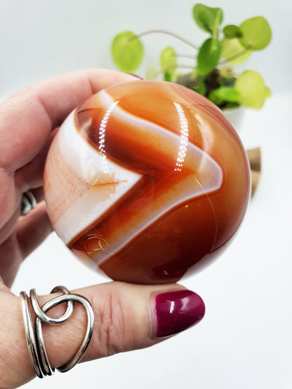 Carnelian Sphere – Courage, Creativity & Motivation Healing Crystal Ball, 69mm