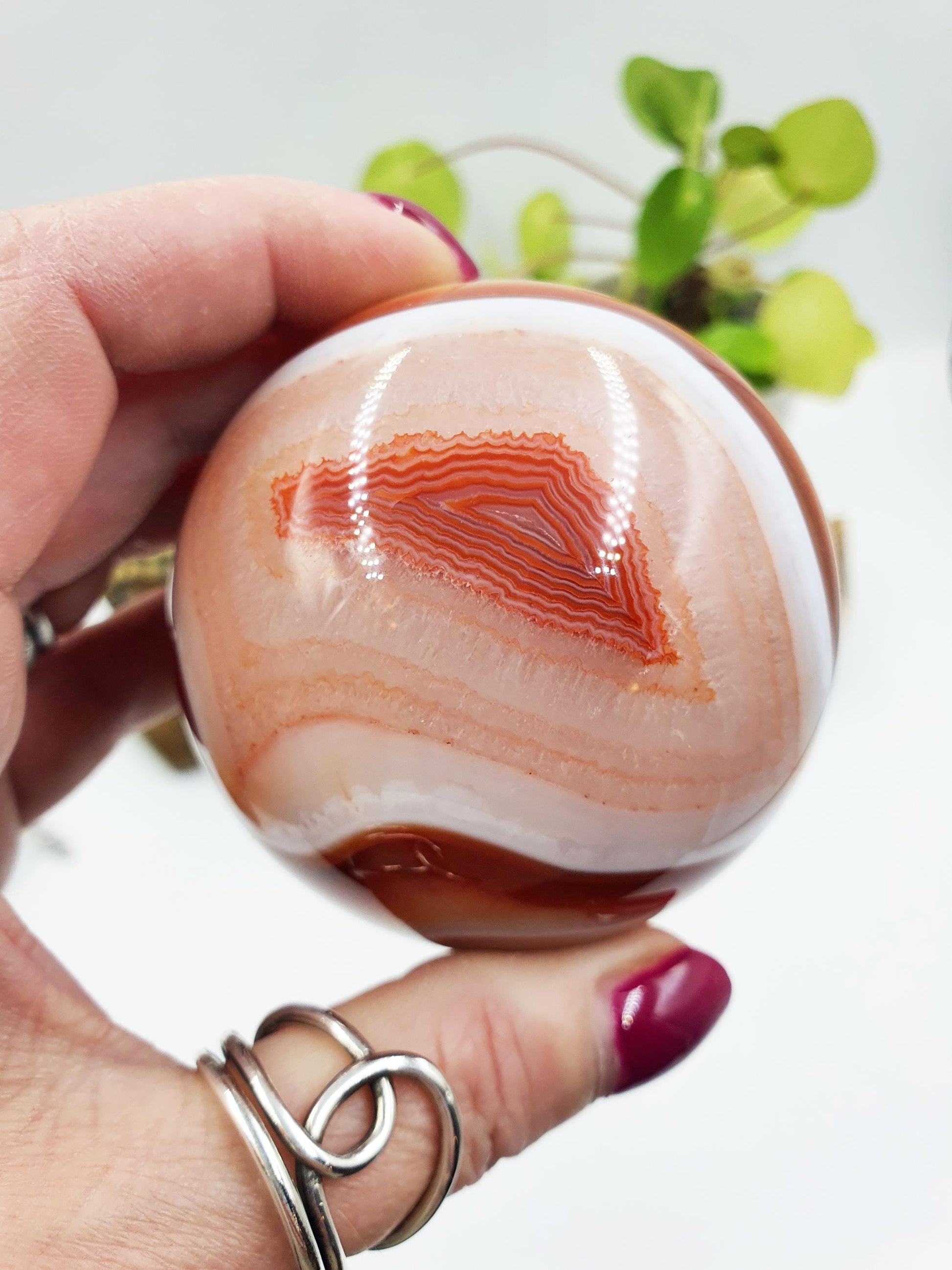 Carnelian Sphere – Courage, Creativity & Motivation Healing Crystal Ball, 69mm