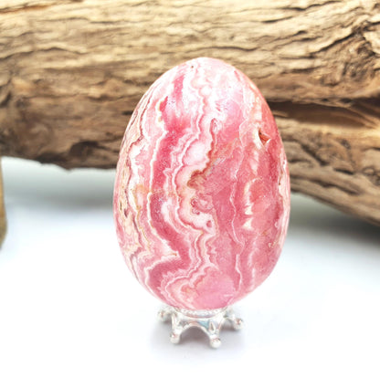 High Grade Rhodochrosite Crystal Egg - Love & Emotional Healing Heart Chakra Crystal Carving - 110g