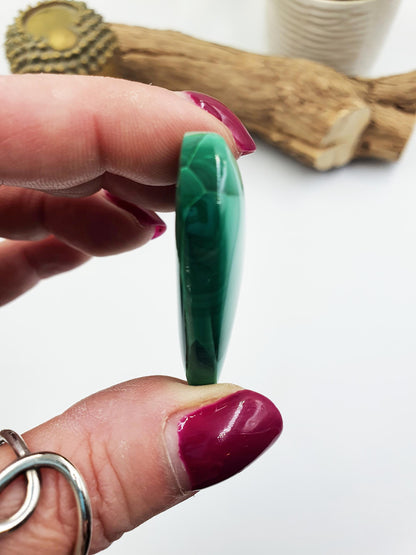 Malachite Crystal Heart – Transformation, Protection & Emotional Healing Crystal Puff Heart Carving, 35g