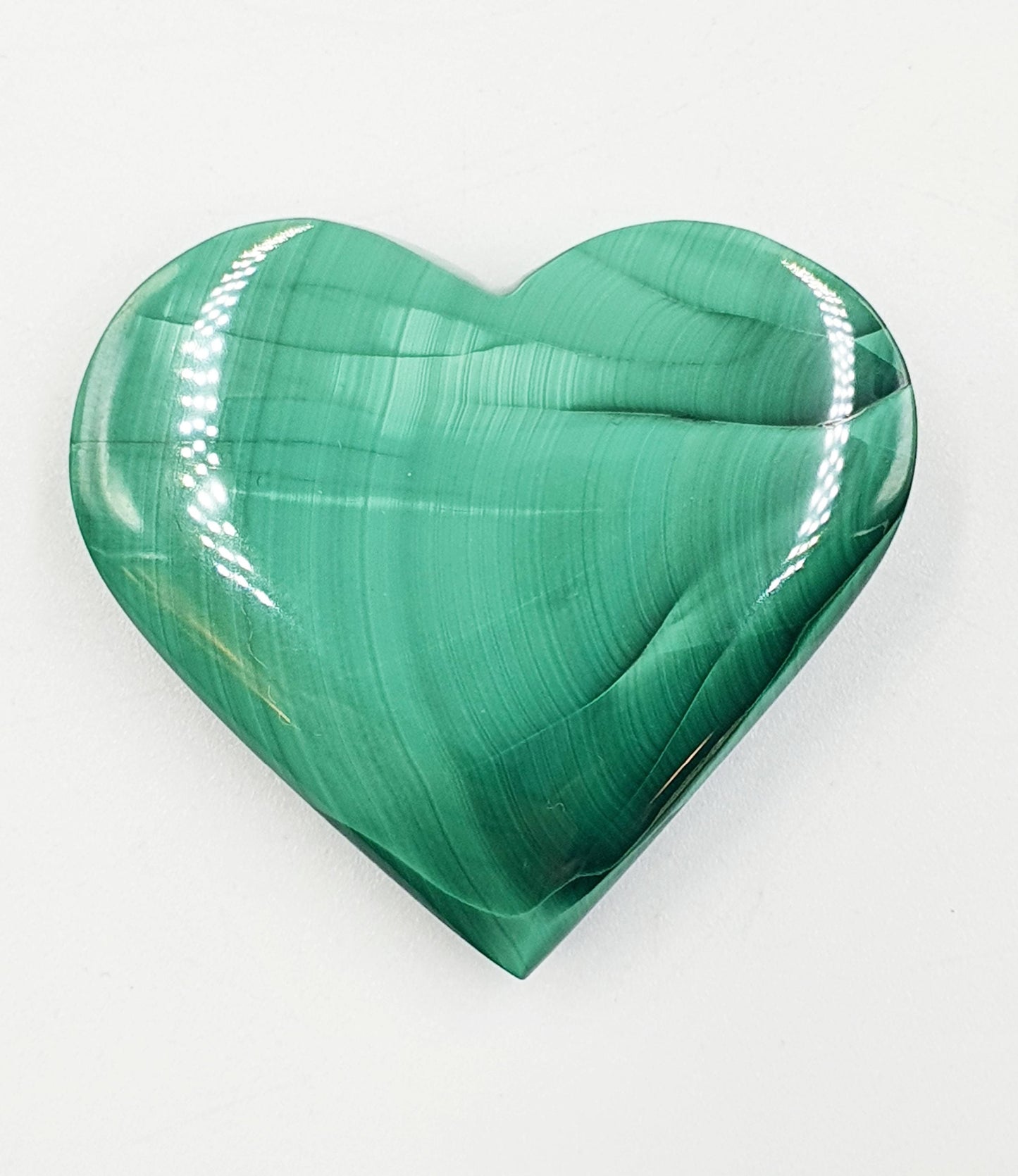 Malachite Crystal Heart – Transformation, Protection & Emotional Healing Crystal Puff Heart Carving, 35g