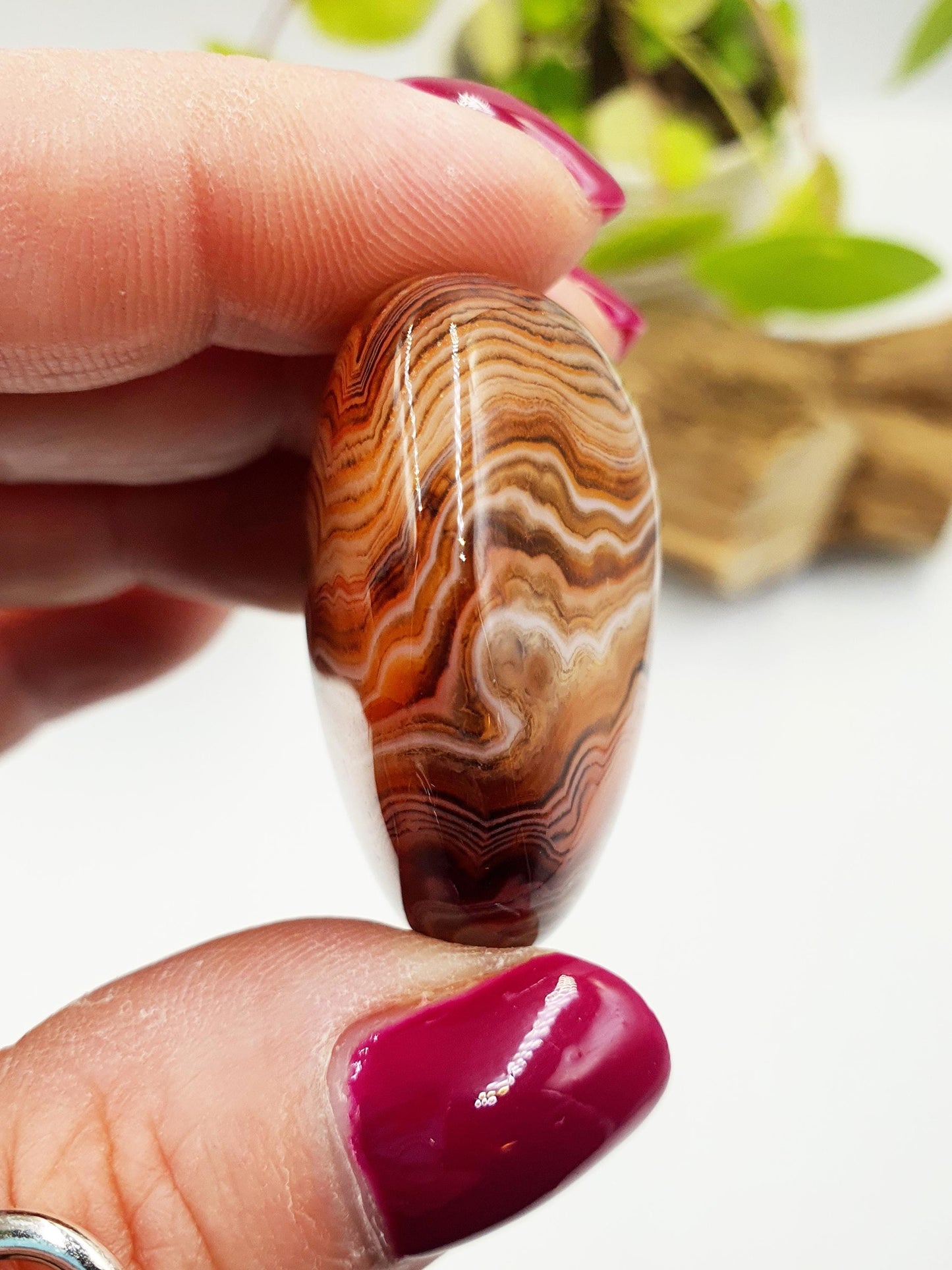 Little Sardonyx Palm Stone - Strength & Protection Healing, 35g
