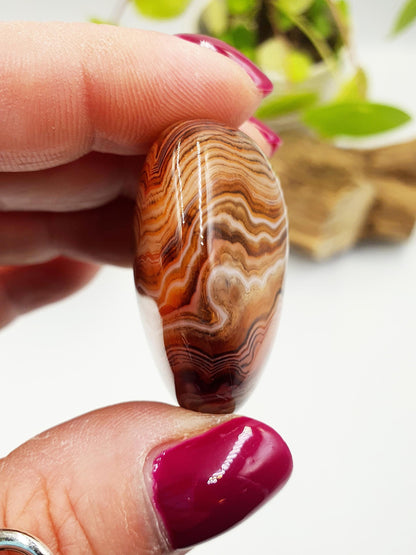 Little Sardonyx Palm Stone - Strength & Protection Healing, 35g