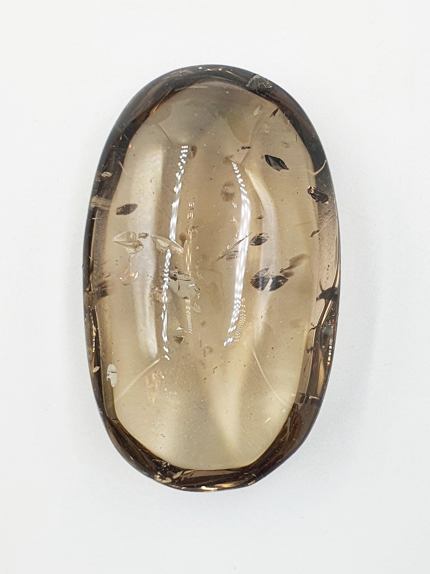 High Grade Large Smoky Quartz Palm Stone - Grounding & Protection Crystal, 65g