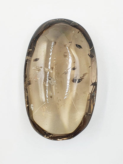 High Grade Large Smoky Quartz Palm Stone - Grounding & Protection Crystal, 65g