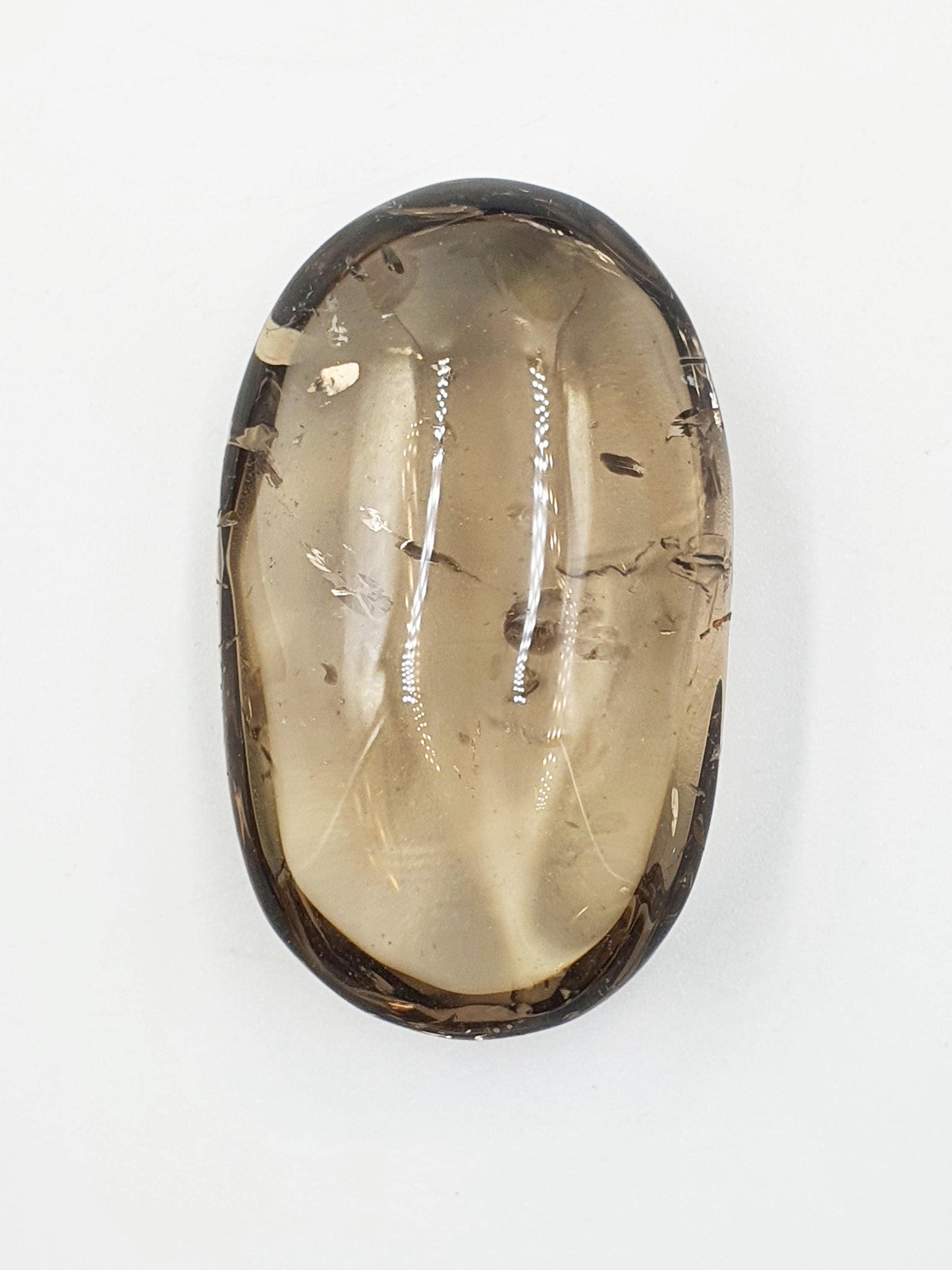 High Grade Large Smoky Quartz Palm Stone - Grounding & Protection Crystal, 65g