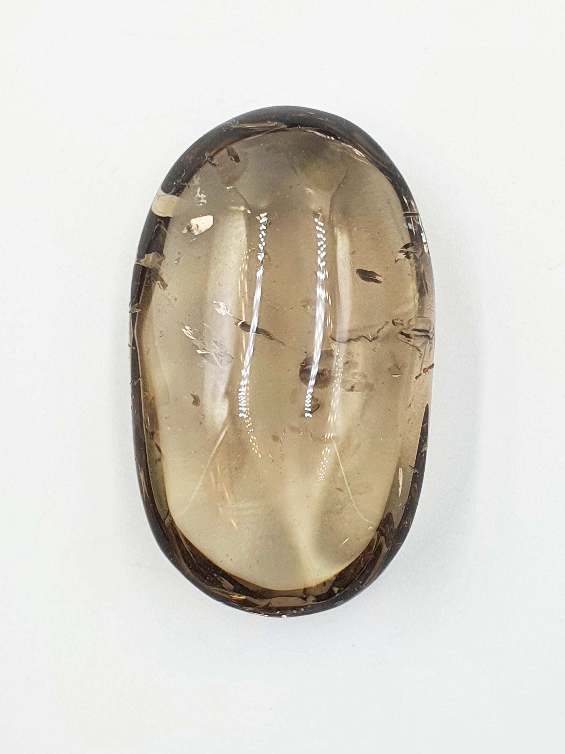 High Grade Large Smoky Quartz Palm Stone - Grounding & Protection Crystal, 65g