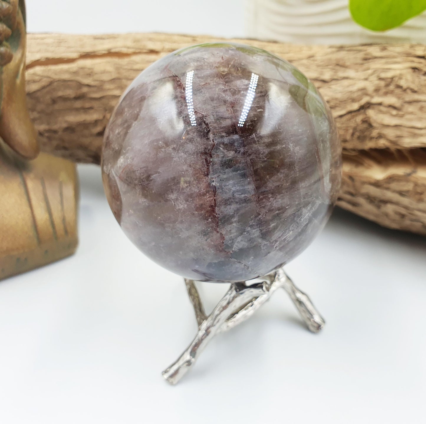 Auralite-23 Sphere - Ancient Wisdom, Intuition & Spiritual Awakening Healing Crystal Ball, 64mm