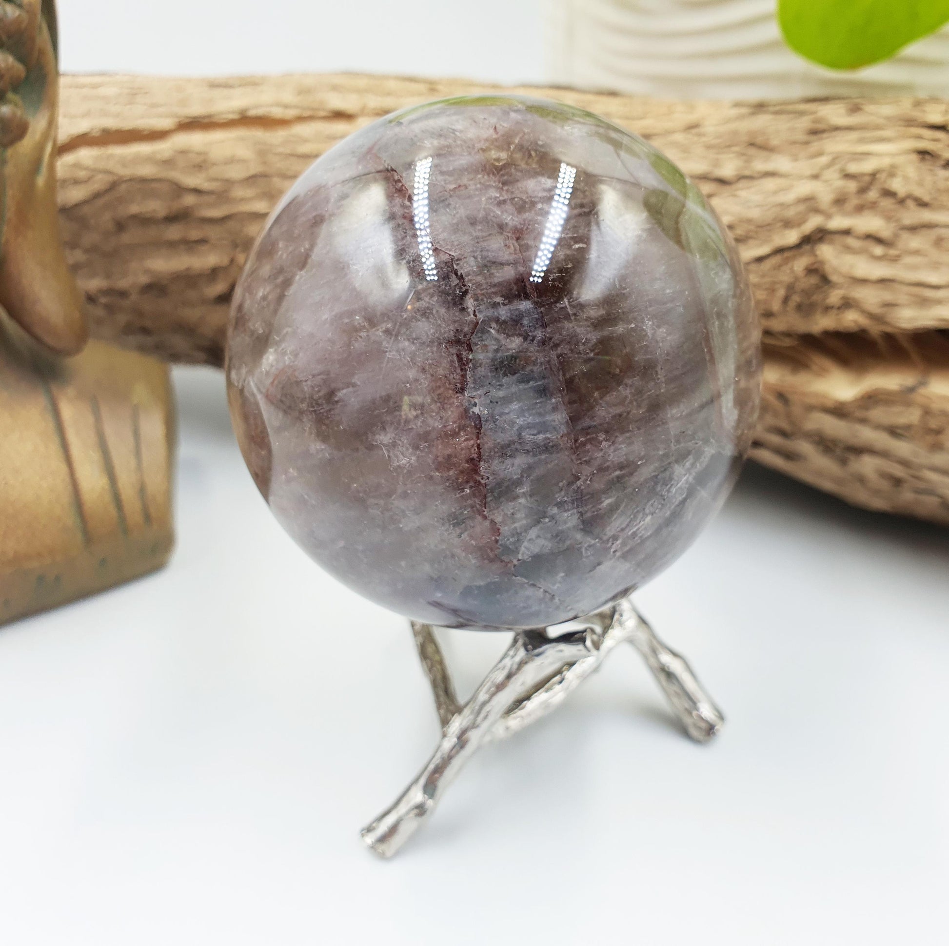 Auralite-23 Sphere - Ancient Wisdom, Intuition & Spiritual Awakening Healing Crystal Ball, 64mm