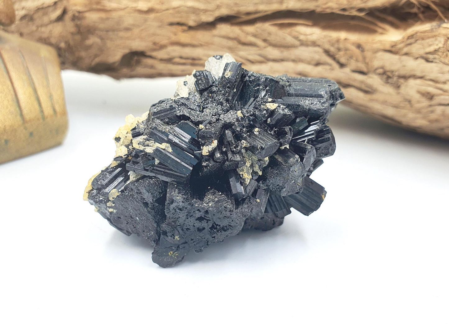 Flashy Raw Zambian Tourmaline Cluster Specimen - Natural Protection and Grounding Crystal - 90g