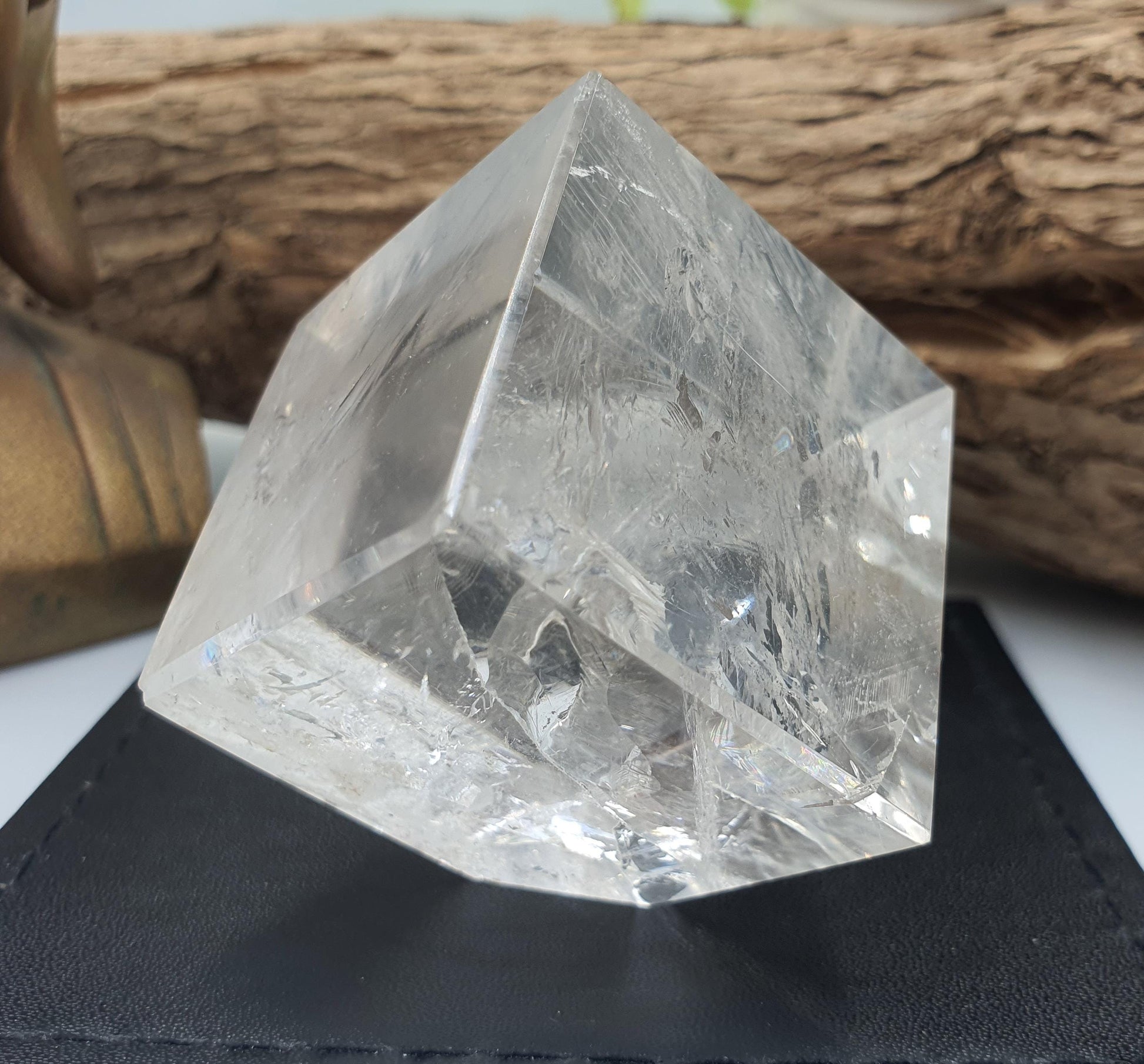 Clear Quartz Heptahedron (Cube) – Clarity, Energy Amplification & Manifestation Sacred Geometry Crystal, 185g
