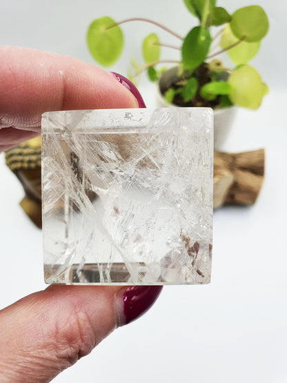 Clear Quartz Heptahedron (Cube) – Clarity, Energy Amplification & Manifestation Sacred Geometry Crystal, 185g