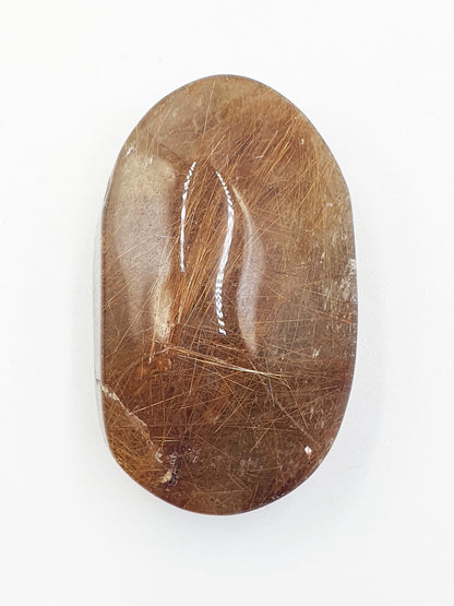 Little Golden Rutile Quartz Palm Stone – Clarity, Manifestation & Positive Energy Healing Crystal, 30g