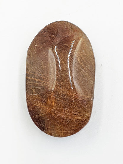 Little Golden Rutile Quartz Palm Stone – Clarity, Manifestation & Positive Energy Healing Crystal, 30g