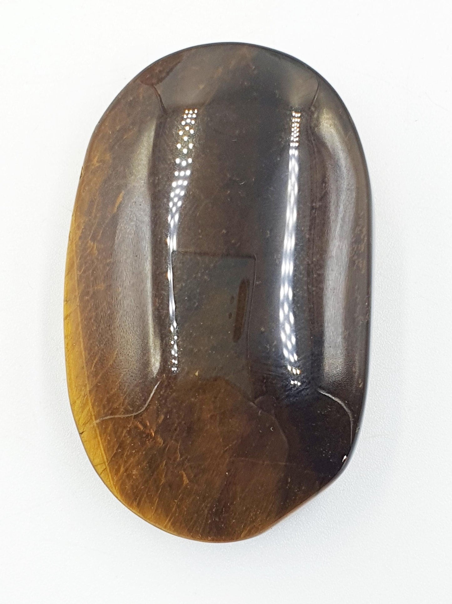High Grade Yellow Tigers Eye Palm Stone - Protection & Courage Crystal - 50g