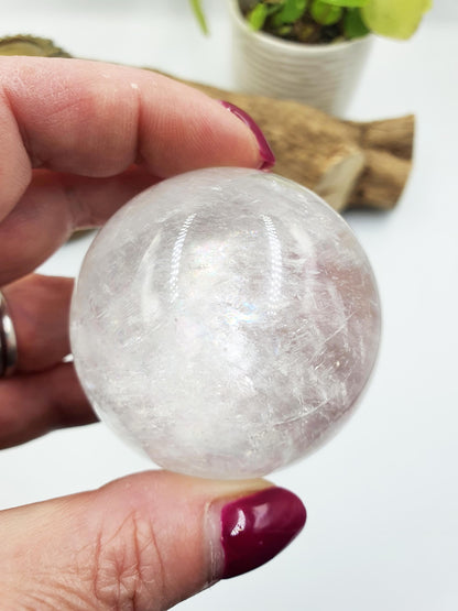 Flashy Optical Calcite Sphere – Clarity, Focus & Energy Amplification Healing Crystal Ball, 54mm