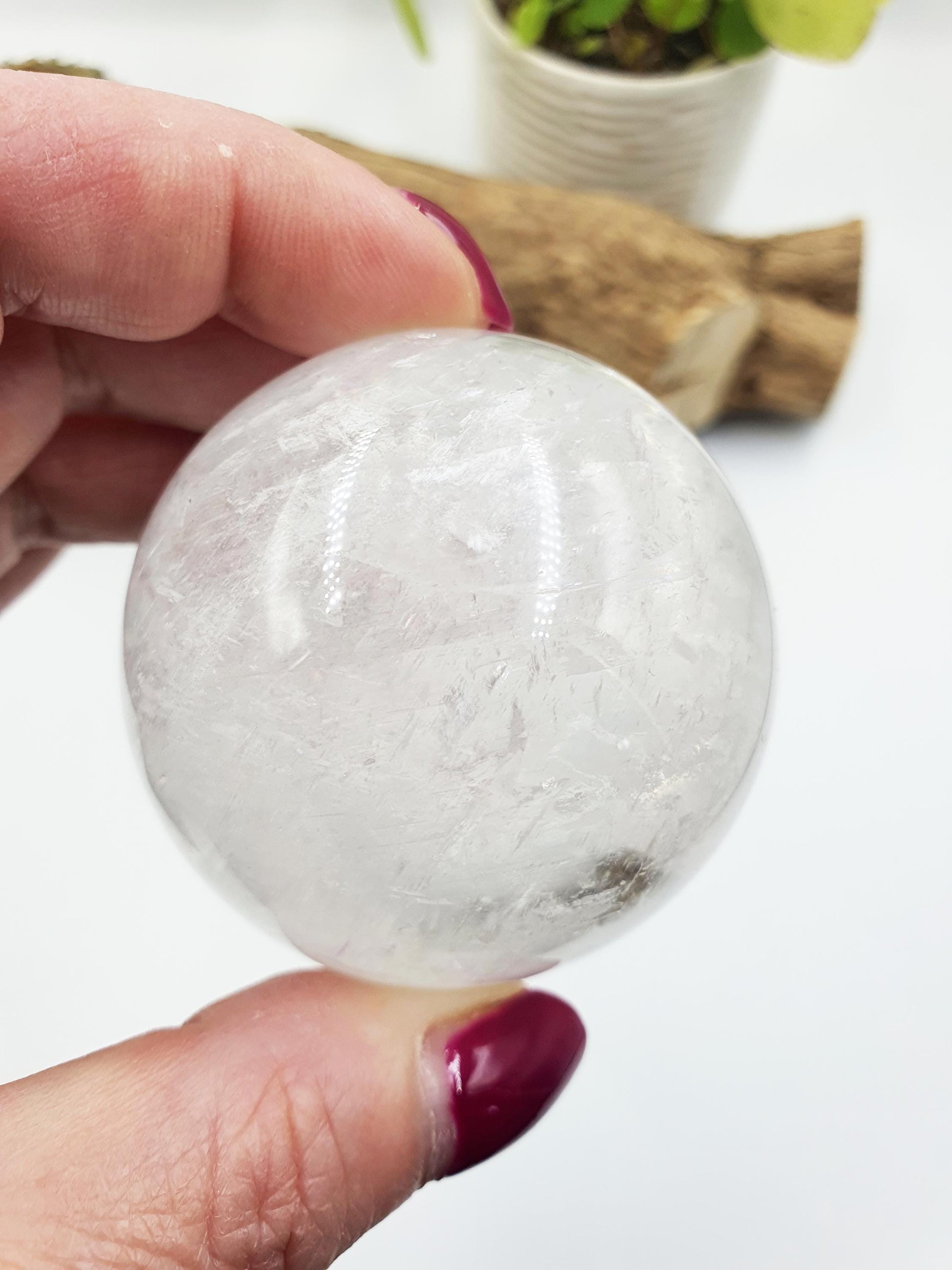 Flashy Optical Calcite Sphere – Clarity, Focus & Energy Amplification Healing Crystal Ball, 54mm