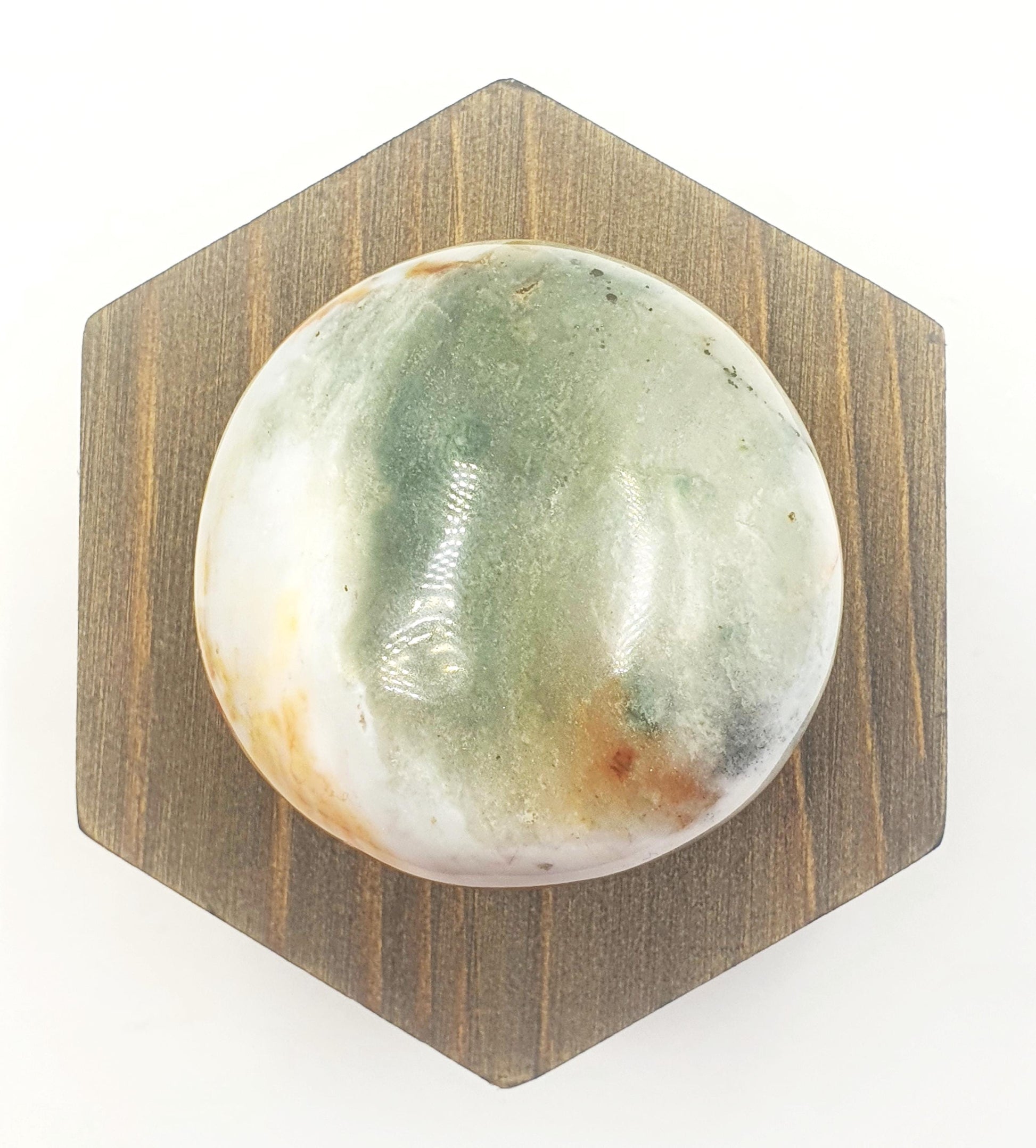 Large Ocean Jasper Palm - Joy & Renewal Healing Crystal - 145g