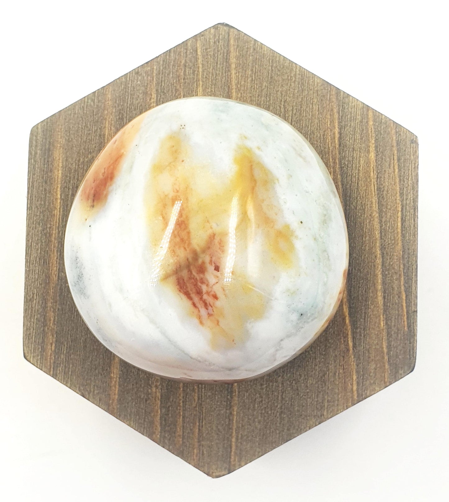 Large Ocean Jasper Palm - Joy & Renewal Healing Crystal - 145g