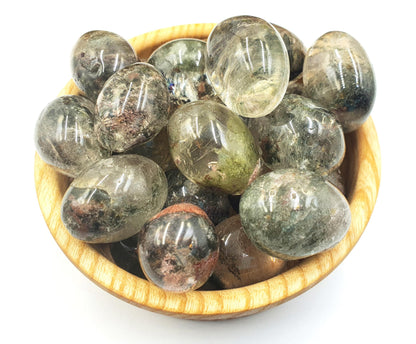 Garden Quartz (Lodolite) Tumble Stones – Manifestation, Clarity & Spiritual Healing Crystals, 2-3cm