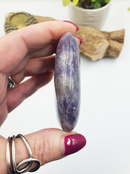 Large Flat Unicorn Stone Palm Stone (Pegmatite) – Calm, Comfort & Emotional Healing Crystal, 115g