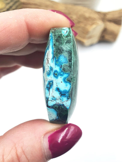 Chrysocolla & Malachite Palm Stone – Healing, Transformation and Emotional Balance Crystal, 50g