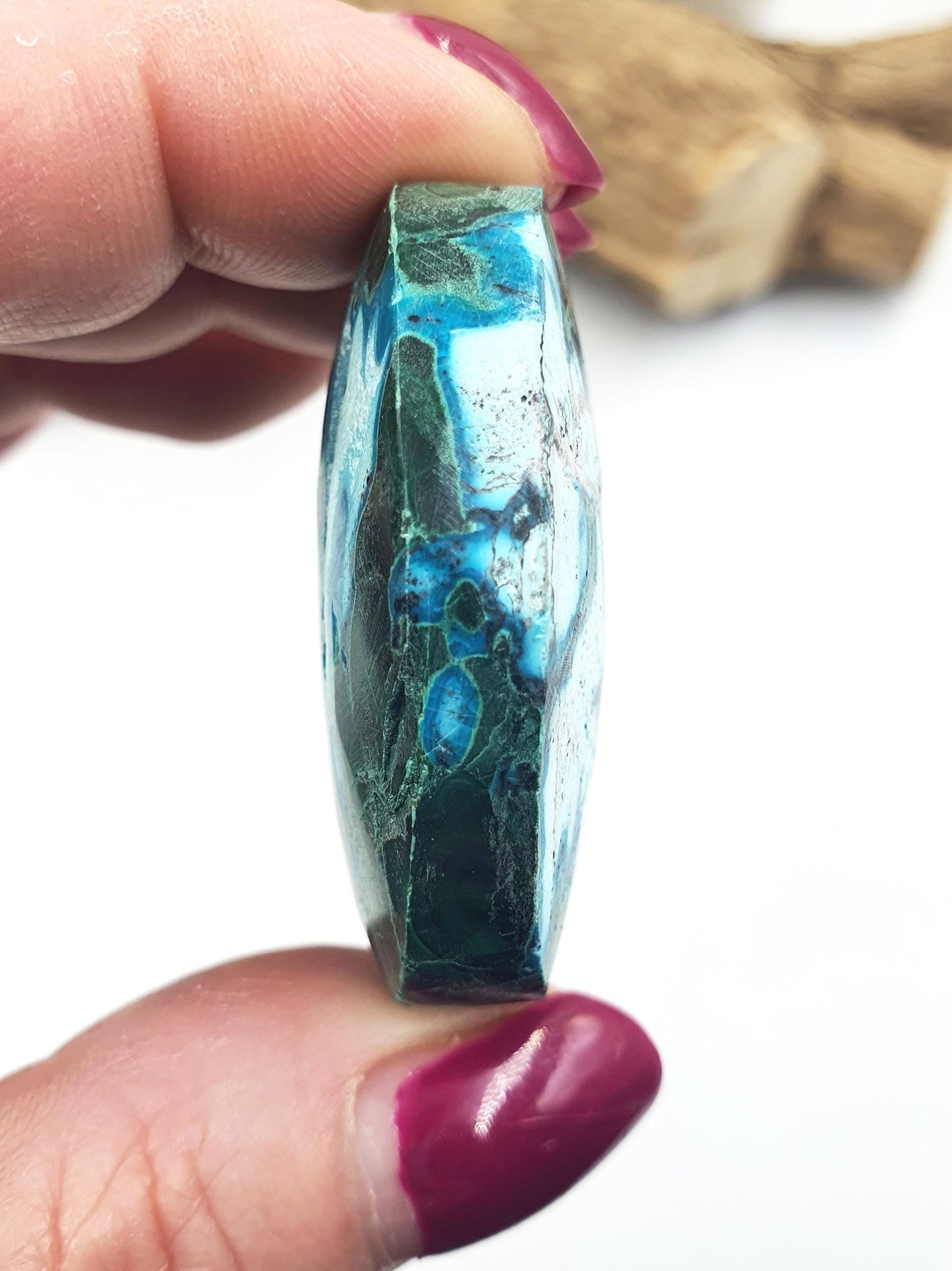 Chrysocolla & Malachite Palm Stone – Healing, Transformation and Emotional Balance Crystal, 50g