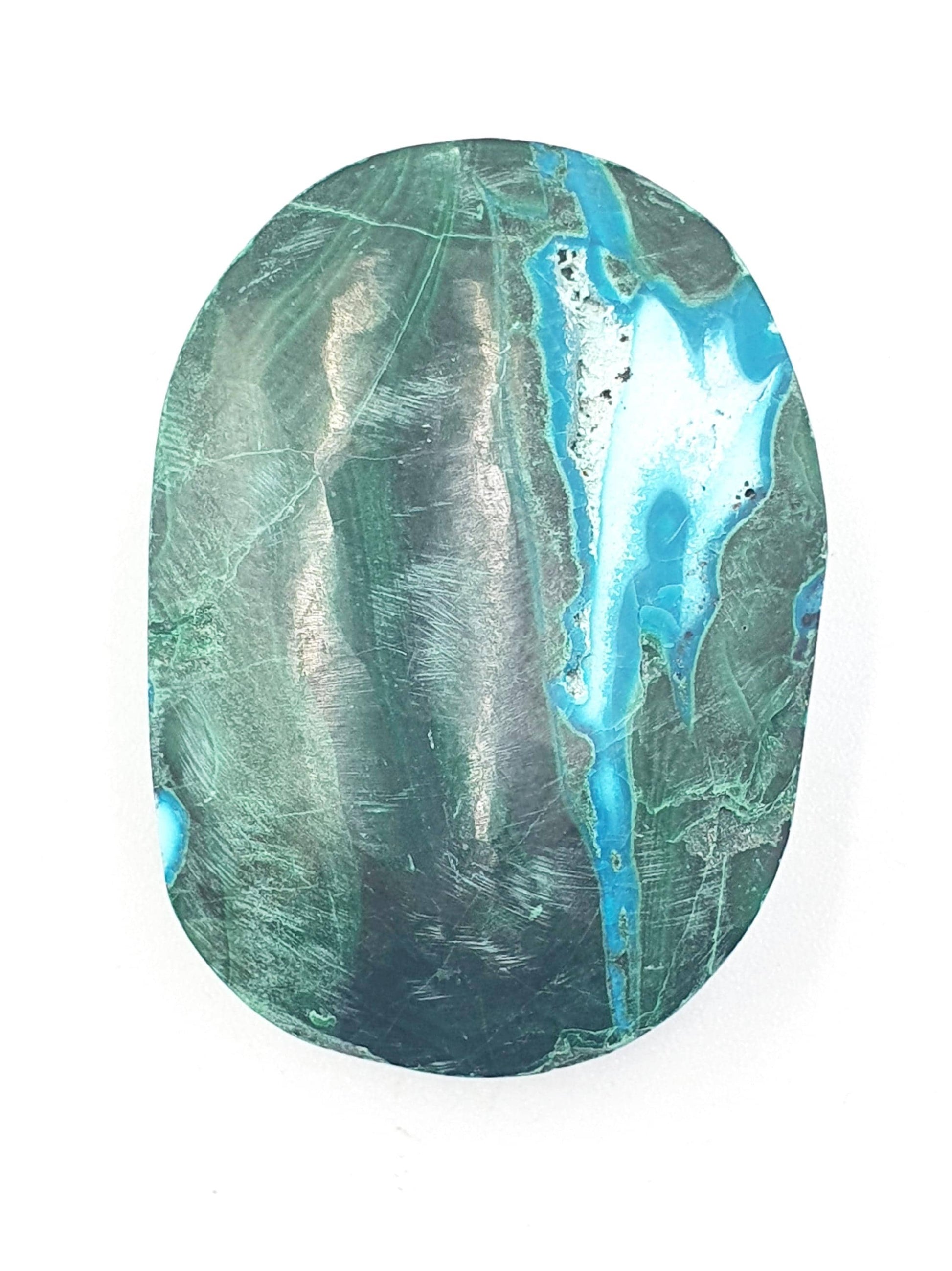 Chrysocolla & Malachite Palm Stone – Healing, Transformation and Emotional Balance Crystal, 50g