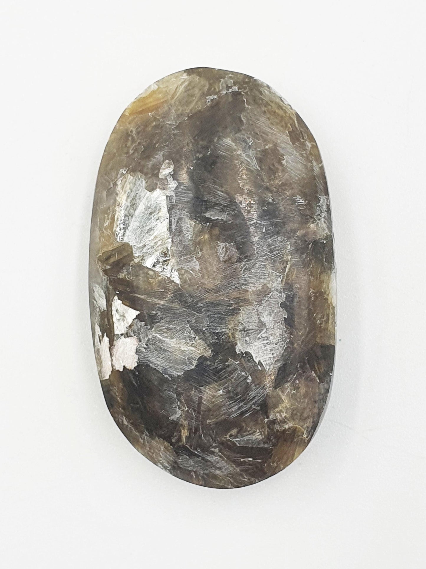 Muscovite (Golden Mica) Palm Stone - Uplifting & Protective Healing Crystal, 35g