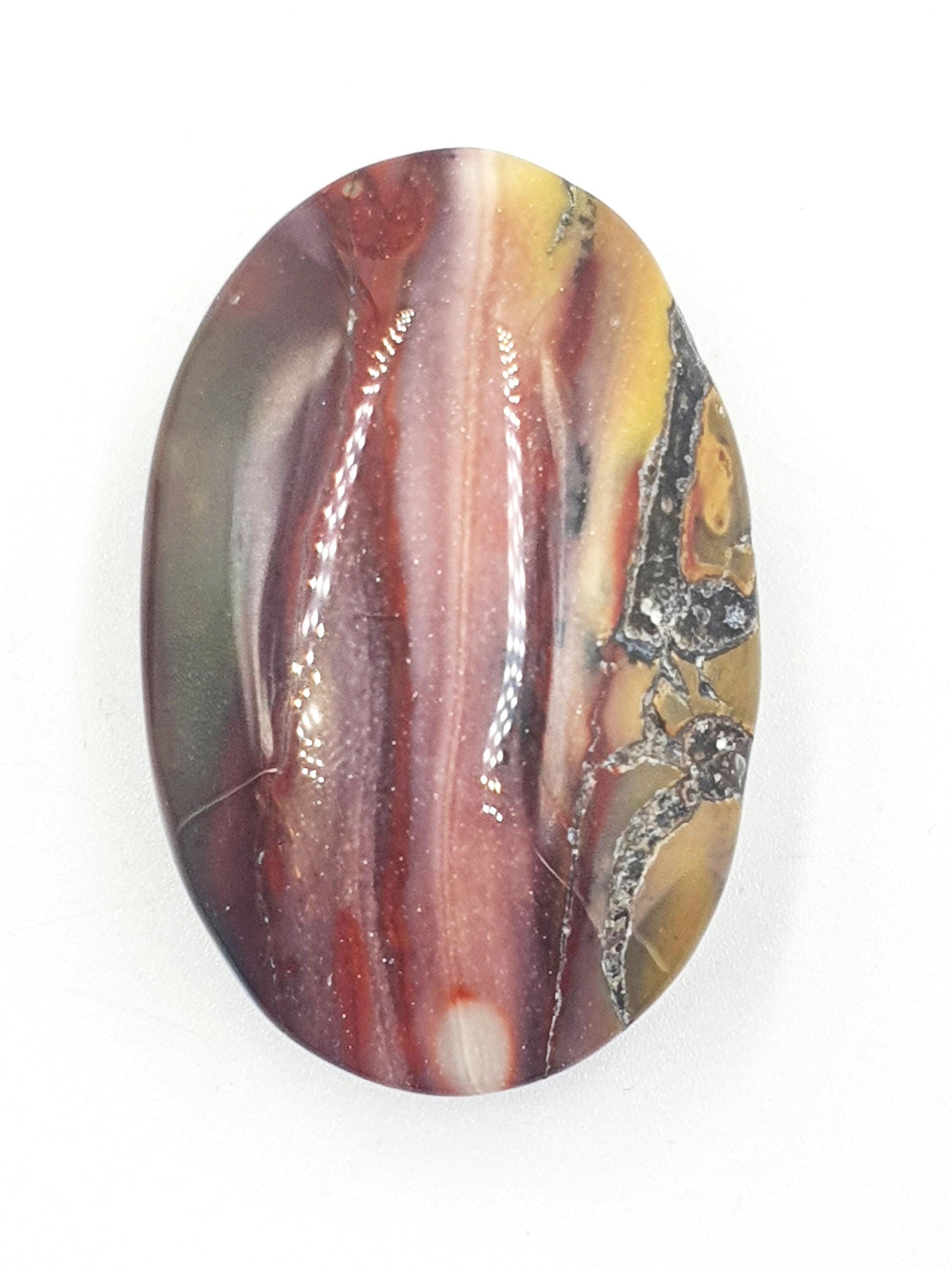 Mookaite Jasper Palm Stone - Grounding and Vitality Healing Crystal - 40g