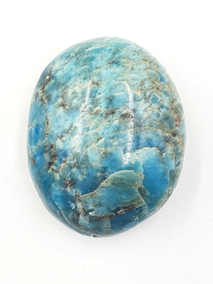 Blue Apatite Palm Stone - Motivation & Focus Healing Crystal - 55g