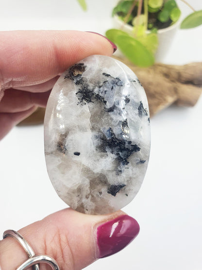 Rainbow Moonstone Palm Stone – Intuition, Balance & Feminine Energy Healing Crystal, 45g