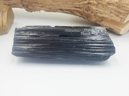 Flashy Raw Black Tourmaline Specimen - Natural Protection and Grounding Crystal - 135g