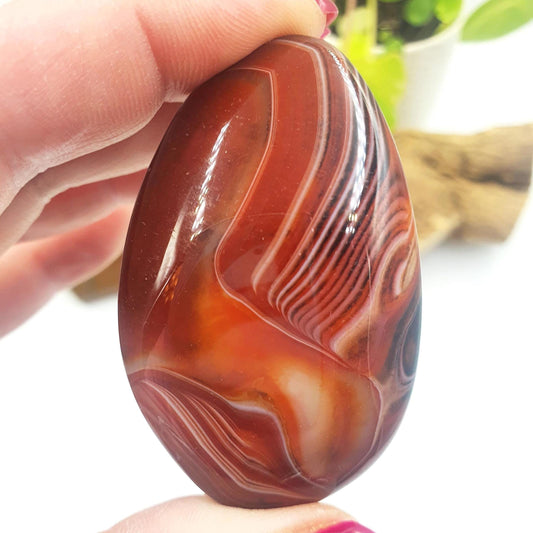 Sardonyx Palm Stone - Strength & Protection Healing, 50g