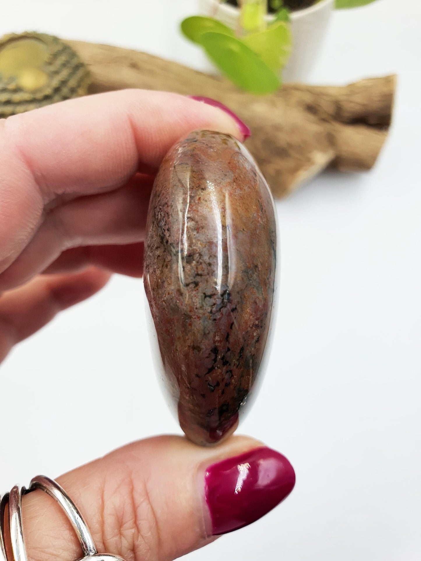 Ocean Jasper Palm - Joy & Renewal Healing Crystal - 90g
