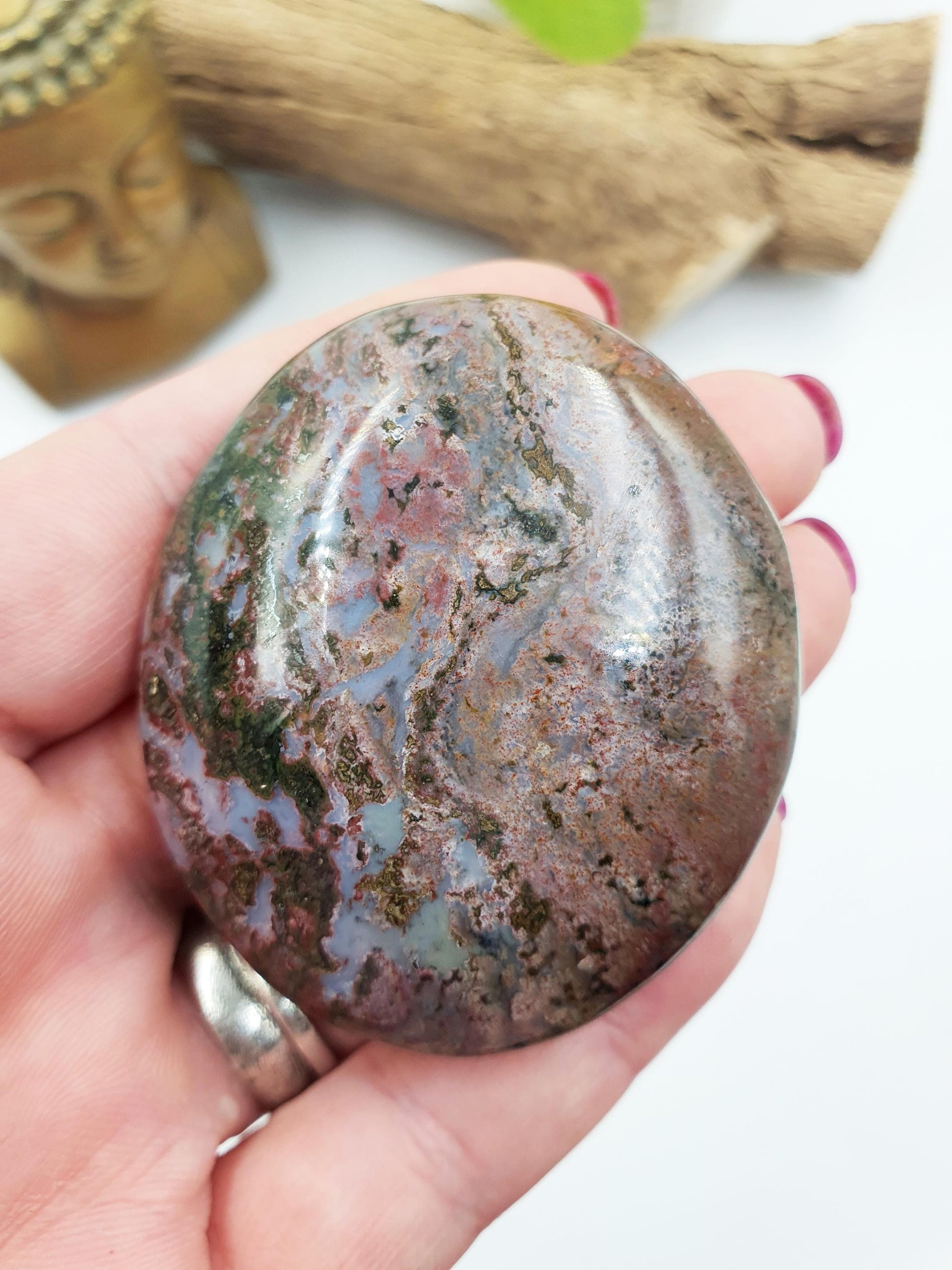 Ocean Jasper Palm - Joy & Renewal Healing Crystal - 90g