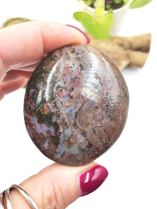 Ocean Jasper Palm - Joy & Renewal Healing Crystal - 90g