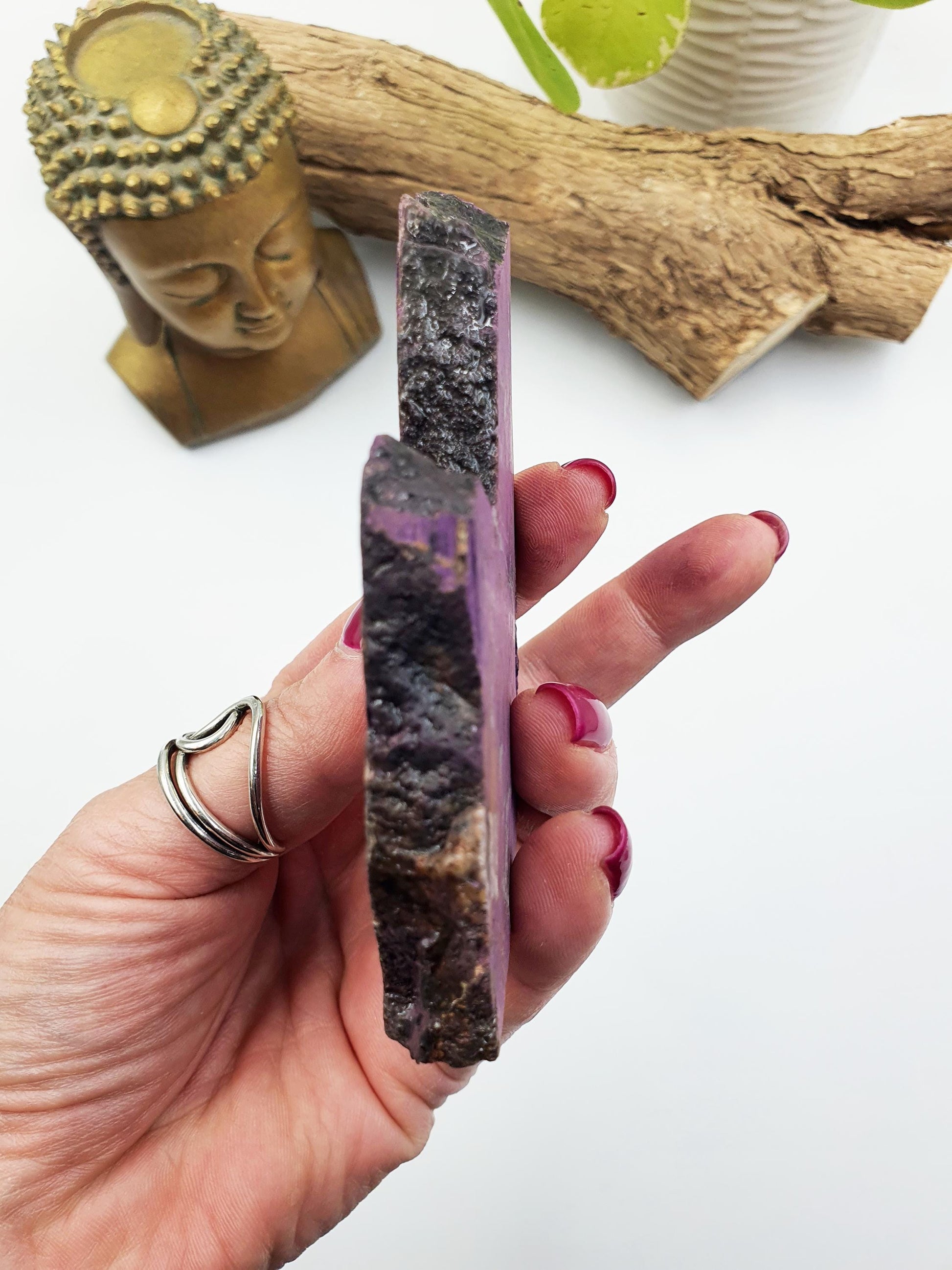 Purpurite Slab - Spiritual Awakening & Intuition Crystal Slice, 170g