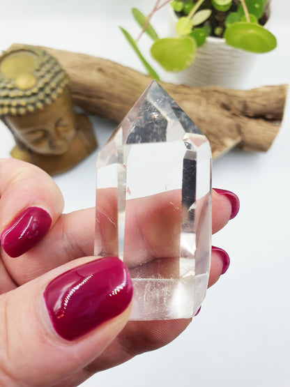 Little Clear Quartz Tower: Energy Amplifying Healing Crystal Point - 50g