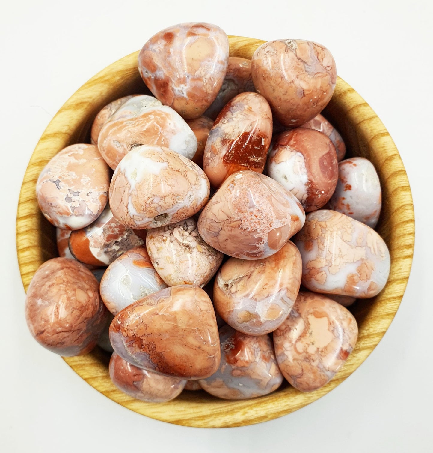 Pink Agate Tumble Stone – Love, Calm & Emotional Balance Healing Crystal, 2-3cm